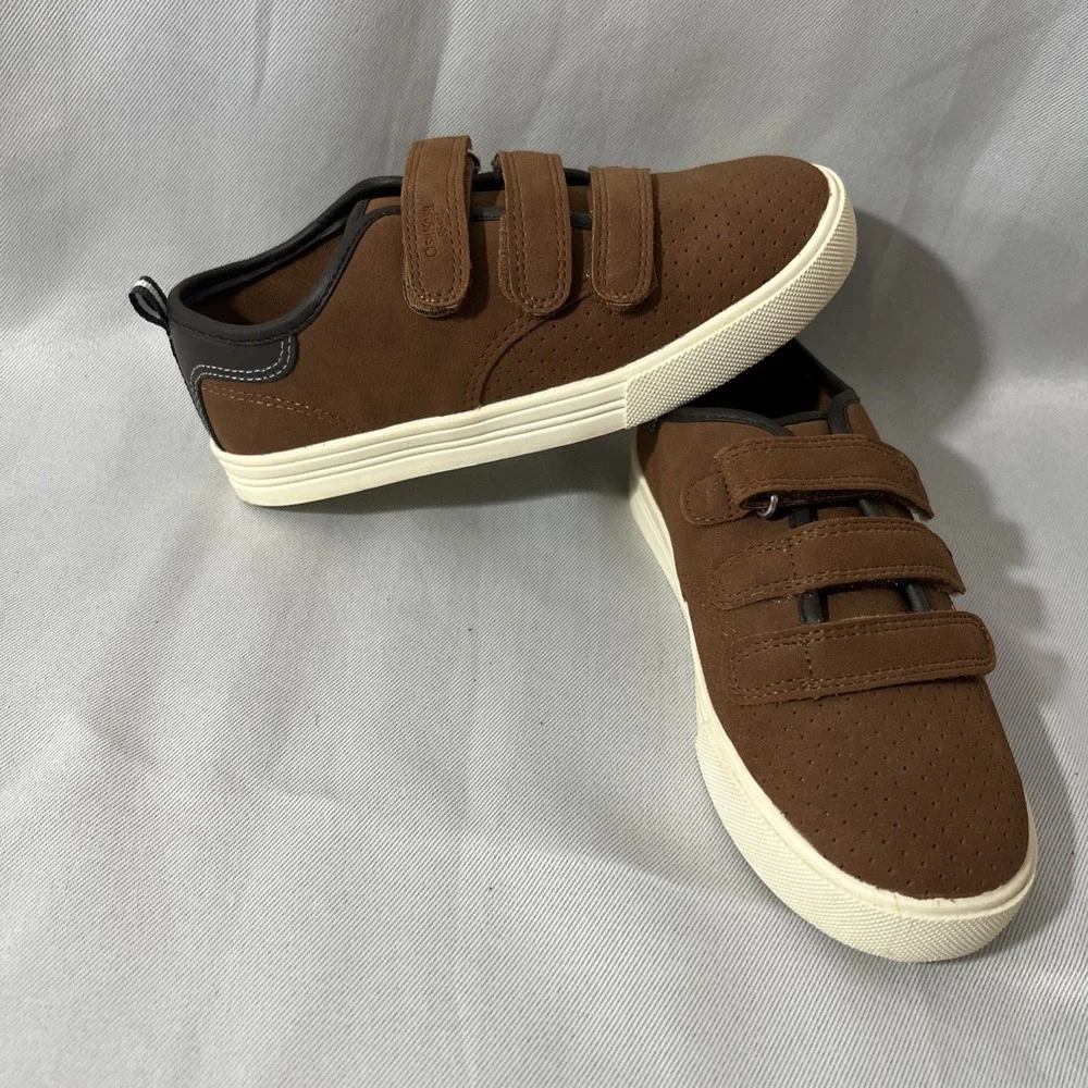 Oshkosh‎ B'gosh brown sneakers three straps size 12